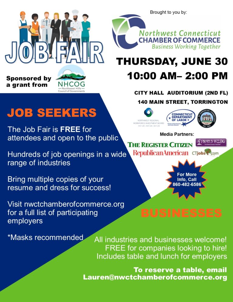 Job Fair Northwest CT Chamber of Commerce