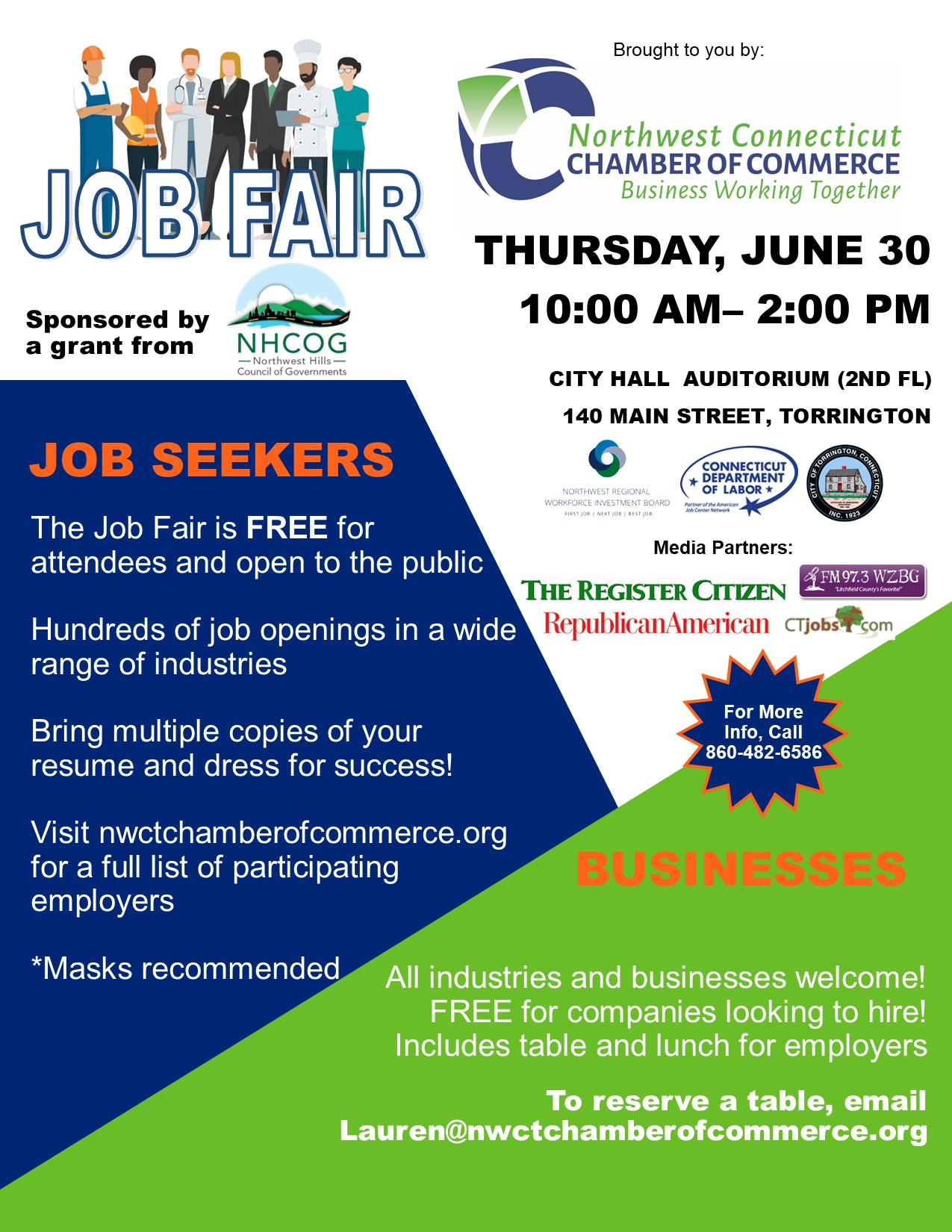 Job Fair - Northwest CT Chamber of Commerce